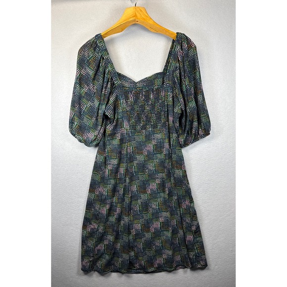 Cabi Dress Puff Sleeve Sweetheart Peasant Maid Multicolor Size M Office Mermaid - Picture 10 of 11